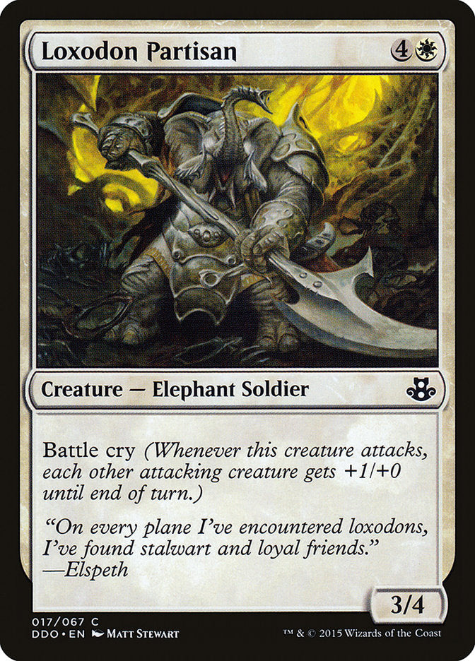 Loxodon Partisan (17) [Duel Decks: Elspeth vs. Kiora] | Odin's Place