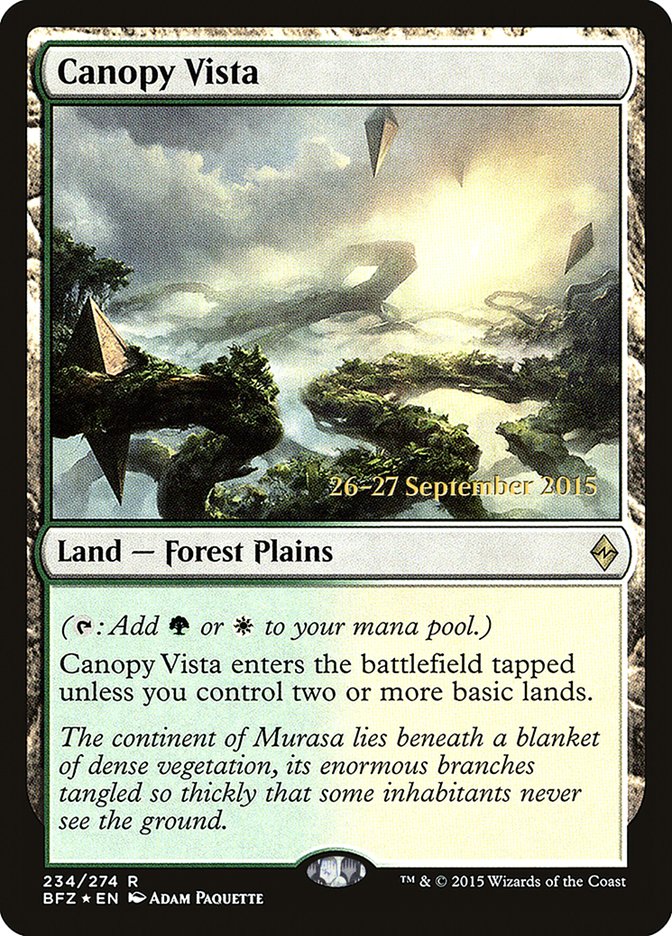 Canopy Vista (234) [Battle for Zendikar Prerelease Promos] | Odin's Place