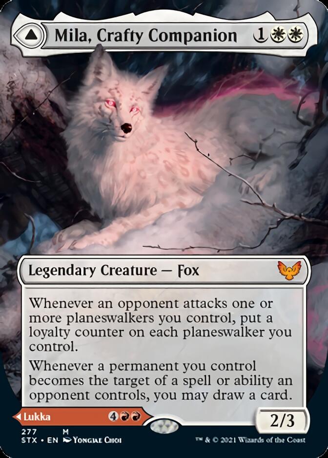 Mila, Crafty Companion // Lukka, Wayward Bonder (Borderless) [Strixhaven: School of Mages] | Odin's Place