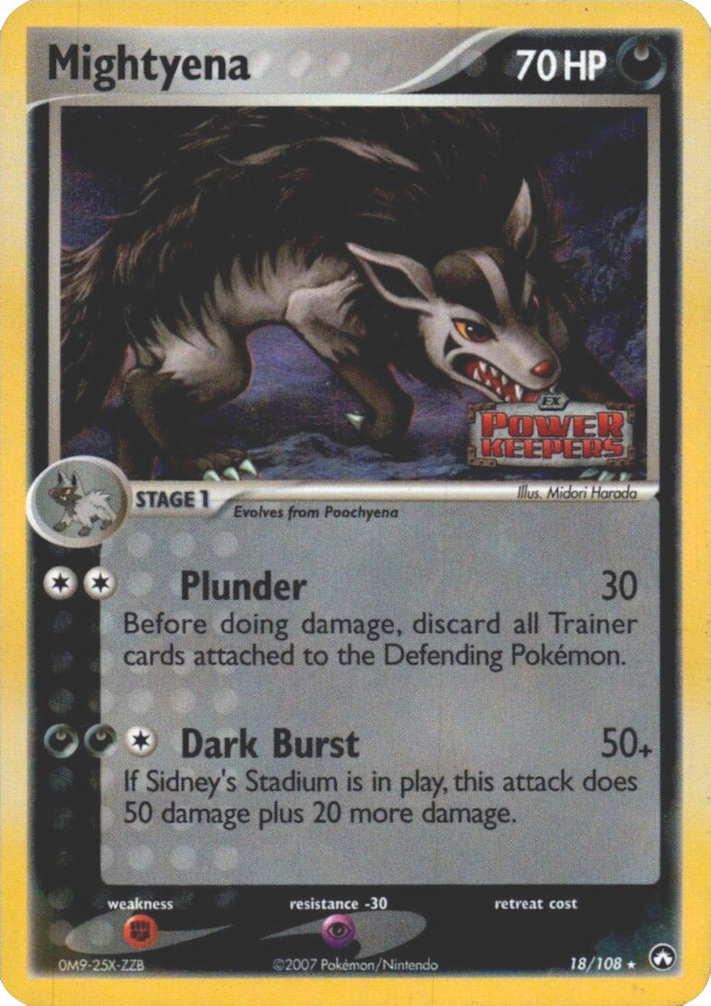 Mightyena (18/108) (Stamped) [EX: Power Keepers] | Odin's Place