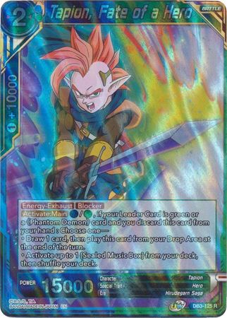 Tapion, Fate of a Hero (DB3-125) [Giant Force] | Odin's Place