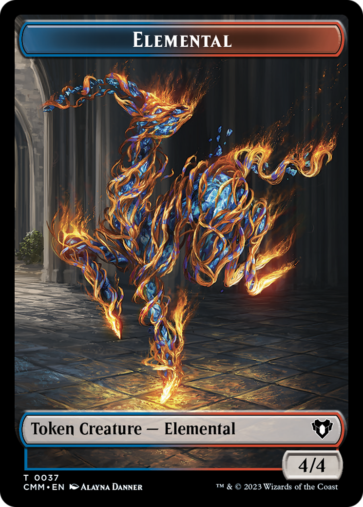 Spirit (0010) // Elemental (0037) Double-Sided Token [Commander Masters Tokens] | Odin's Place