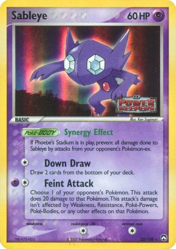 Sableye (22/108) (Stamped) [EX: Power Keepers] | Odin's Place