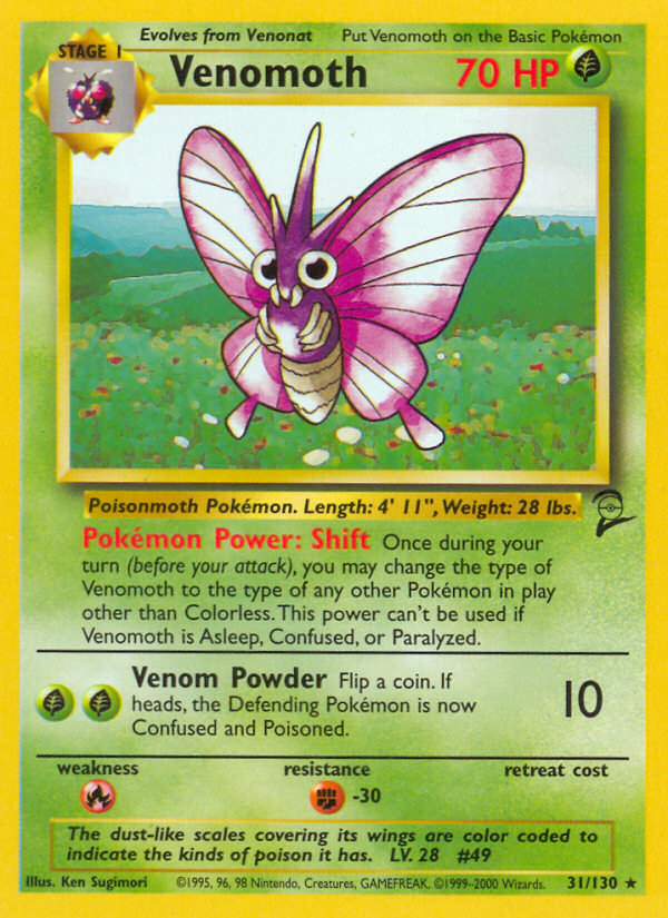 Venomoth (31/130) [Base Set 2] | Odin's Place