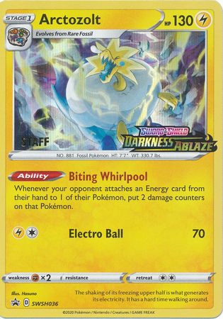 Arctozolt (SWSH036) (Staff Prerelease Promo) [Sword & Shield: Black Star Promos] | Odin's Place