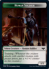 Human (001) // Human Soldier Double-Sided Token [Innistrad: Crimson Vow Tokens] | Odin's Place