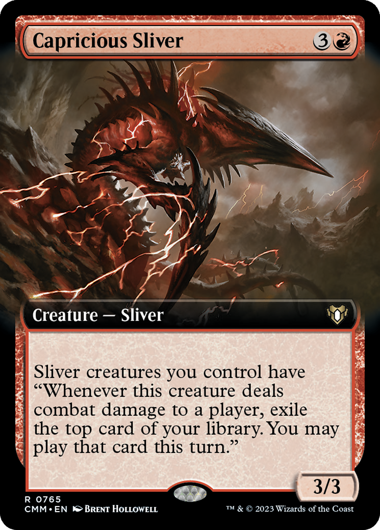 Capricious Sliver (Extended Art) [Commander Masters] | Odin's Place