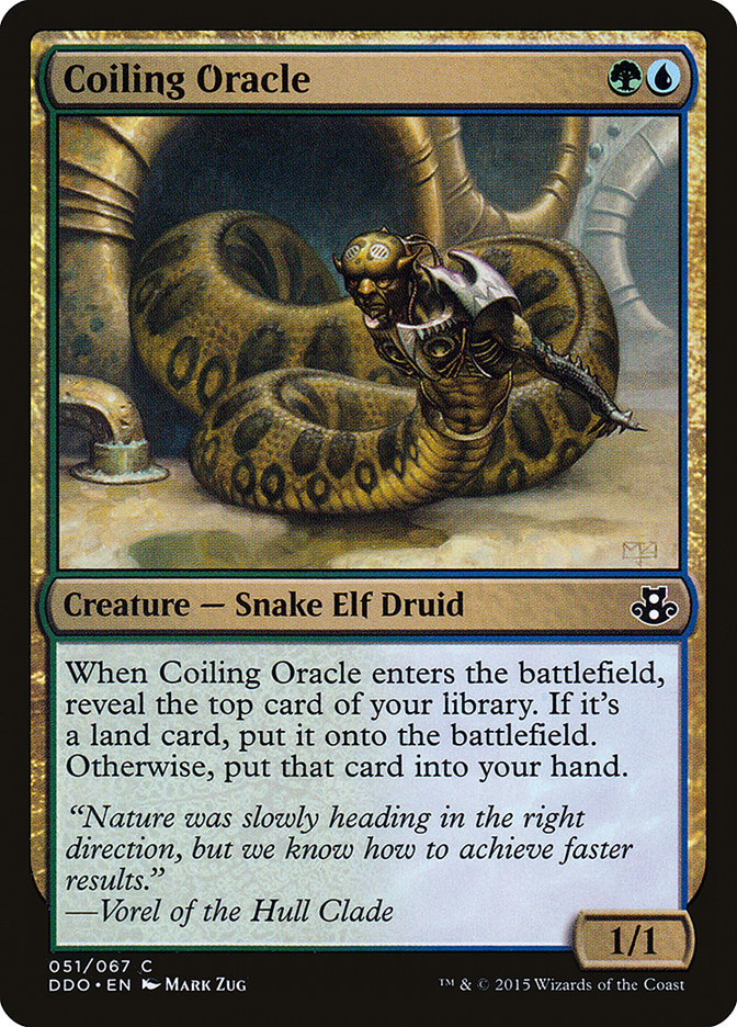 Coiling Oracle (51) [Duel Decks: Elspeth vs. Kiora] | Odin's Place