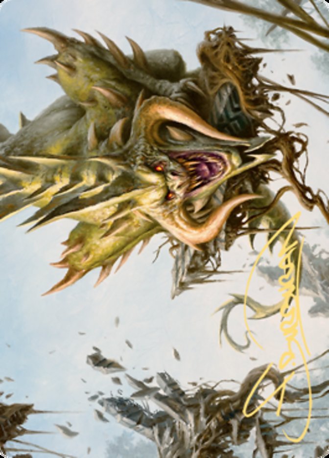 Canopy Baloth Art Card (Gold-Stamped Signature) [Zendikar Rising Art Series] | Odin's Place