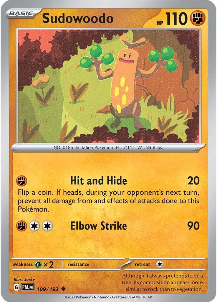 Sudowoodo (109/193) [Scarlet & Violet: Paldea Evolved] | Odin's Place