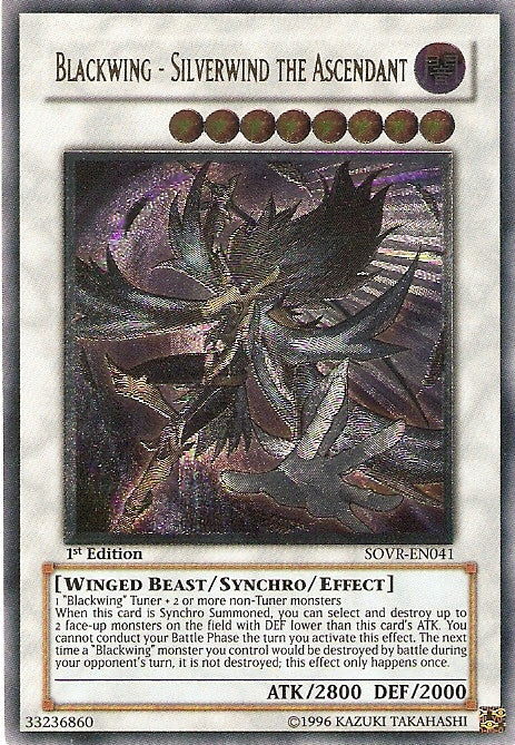 Blackwing - Silverwind the Ascendant [SOVR-EN041] Ultimate Rare | Odin's Place