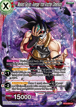 Masked Saiyan, Avenger from Another Dimension (Uncommon) (BT13-003) [Supreme Rivalry] | Odin's Place