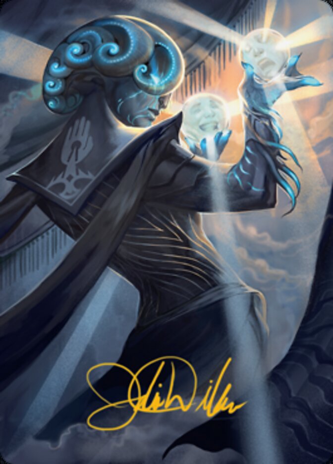 Queza, Augur of Agonies Art Card (Gold-Stamped Signature) [Streets of New Capenna Art Series] | Odin's Place