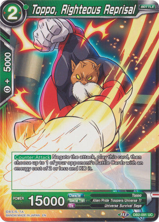Toppo, Righteous Reprisal (DB2-091) [Divine Multiverse] | Odin's Place
