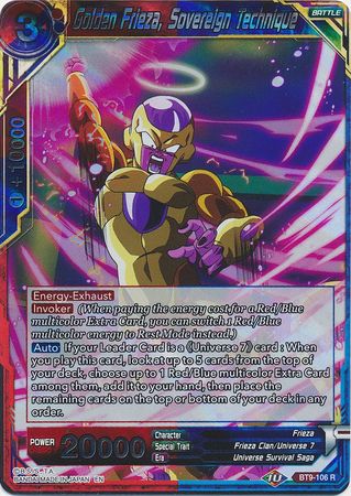 Golden Frieza, Sovereign Technique (BT9-106) [Universal Onslaught] | Odin's Place
