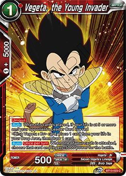 Vegeta, the Young Invader (Common) (BT13-023) [Supreme Rivalry] | Odin's Place