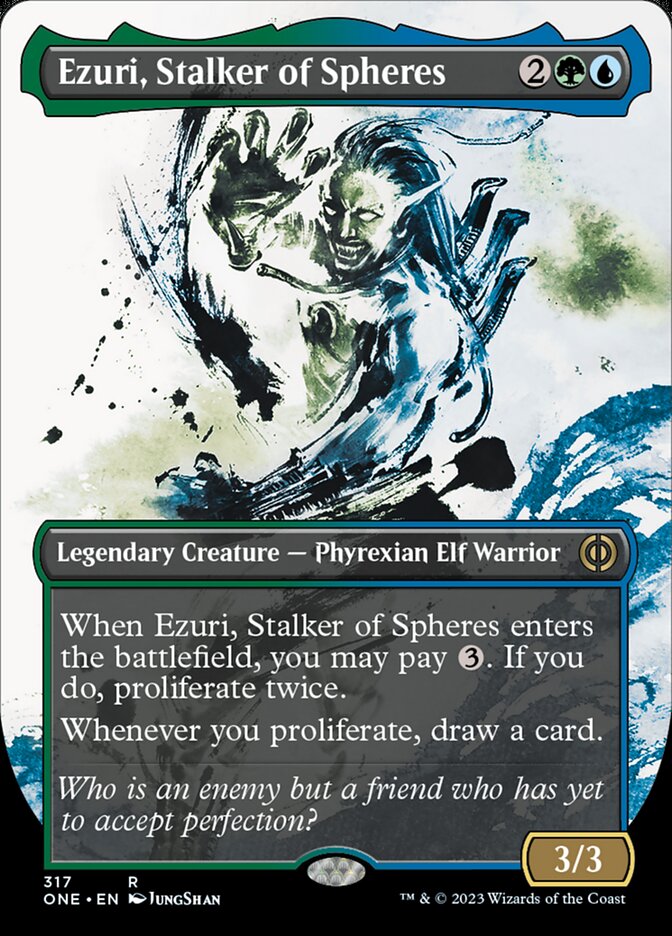 Ezuri, Stalker of Spheres (Borderless Ichor) [Phyrexia: All Will Be One] | Odin's Place