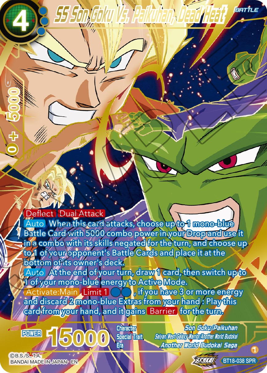 SS Son Goku Vs. Paikuhan, Dead Heat (SPR) (BT18-038) [Dawn of the Z-Legends] | Odin's Place