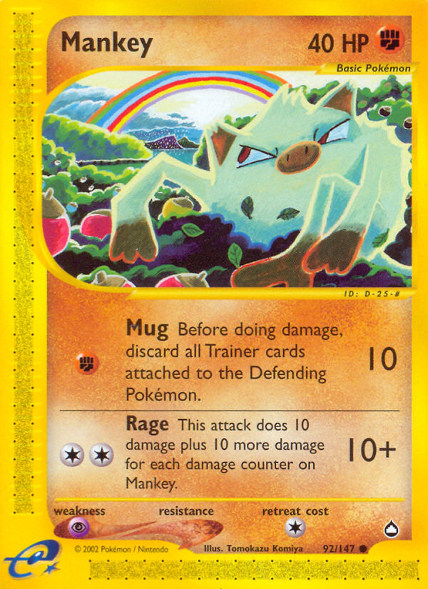 Mankey (92/147) [Aquapolis] | Odin's Place