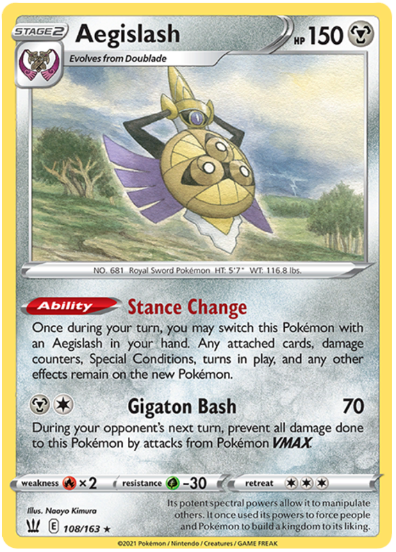 Aegislash (108/163) [Sword & Shield: Battle Styles] | Odin's Place