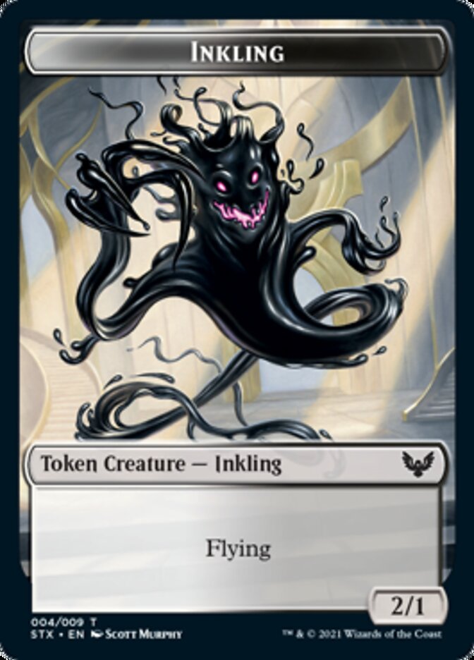 Spirit // Inkling Double-Sided Token [Strixhaven: School of Mages Tokens] | Odin's Place