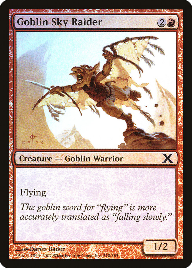 Goblin Sky Raider (Premium Foil) [Tenth Edition] | Odin's Place