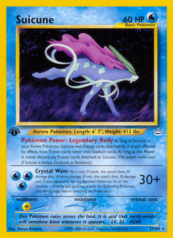 Suicune (27/64) [Neo Revelation 1st Edition] | Odin's Place