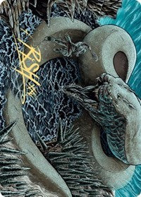 Koma, Cosmos Serpent 2 Art Card (Gold-Stamped Signature) [Kaldheim Art Series] | Odin's Place