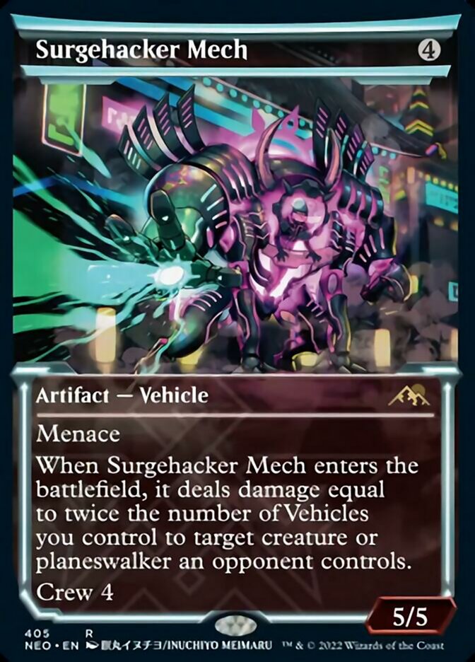 Surgehacker Mech (Showcase Soft Glow) [Kamigawa: Neon Dynasty] | Odin's Place