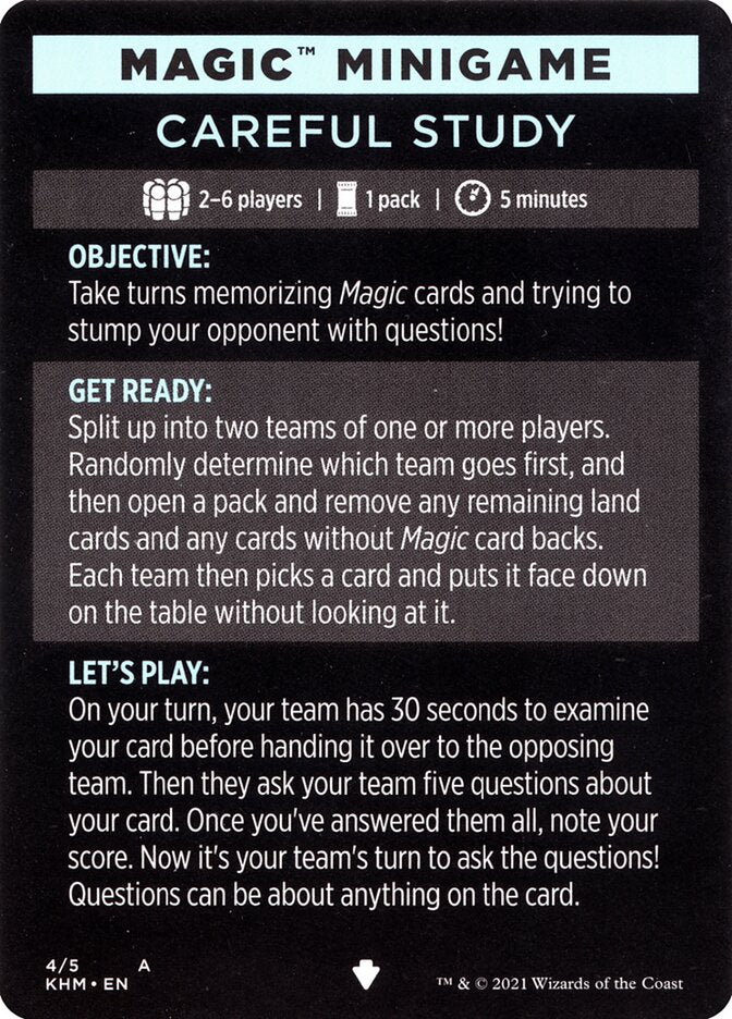 Careful Study (Magic Minigame) [Kaldheim Minigame] | Odin's Place