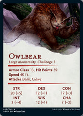 Owlbear Art Card [Dungeons & Dragons: Adventures in the Forgotten Realms Art Series] | Odin's Place