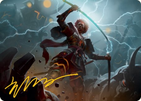 Raiyuu, Storm's Edge Art Card (Gold-Stamped Signature) [Kamigawa: Neon Dynasty Art Series] | Odin's Place