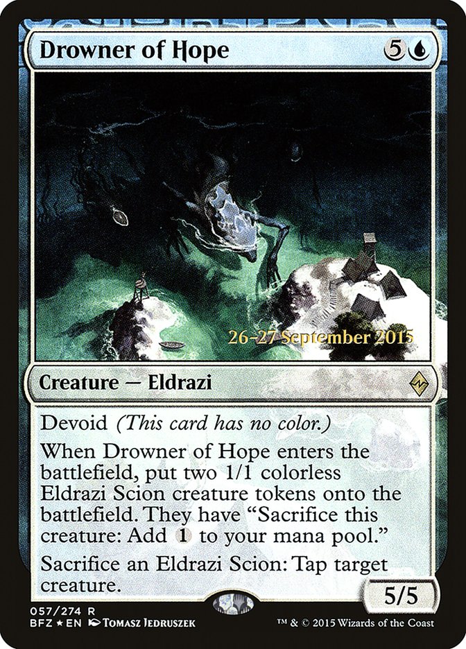Drowner of Hope (57) [Battle for Zendikar Prerelease Promos] | Odin's Place