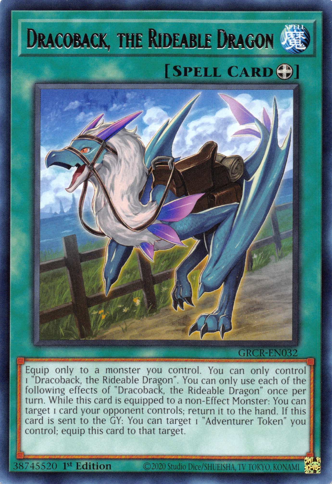 Dracoback, the Rideable Dragon [GRCR-EN032] Rare | Odin's Place