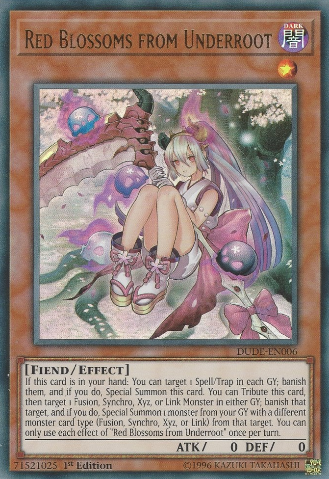 Red Blossoms from Underroot [DUDE-EN006] Ultra Rare | Odin's Place