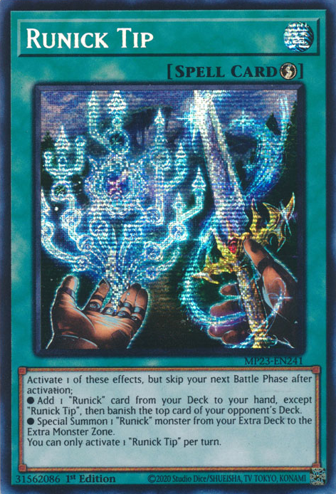 Runick Tip [MP23-EN241] Prismatic Secret Rare | Odin's Place