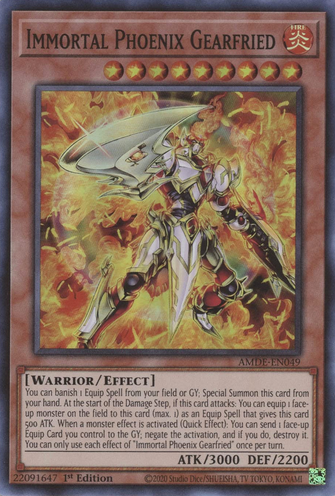Immortal Phoenix Gearfried [AMDE-EN049] Super Rare | Odin's Place