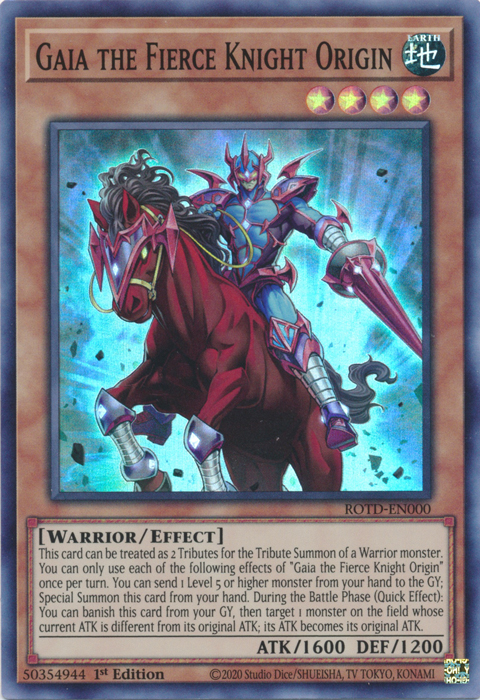 Gaia the Fierce Knight Origin [ROTD-EN000] Super Rare | Odin's Place