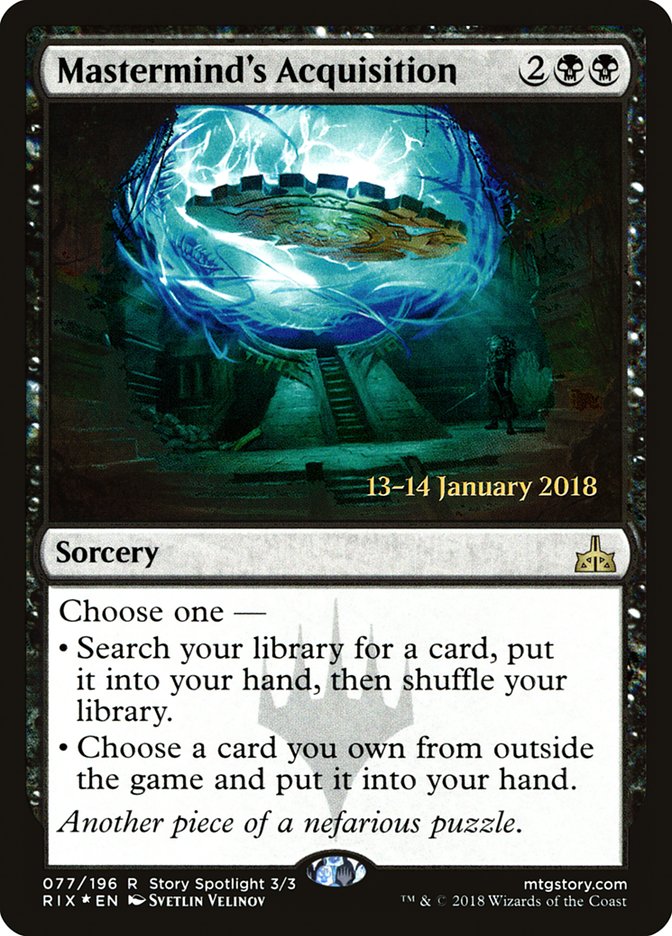 Mastermind's Acquisition (77) [Rivals of Ixalan Prerelease Promos] | Odin's Place