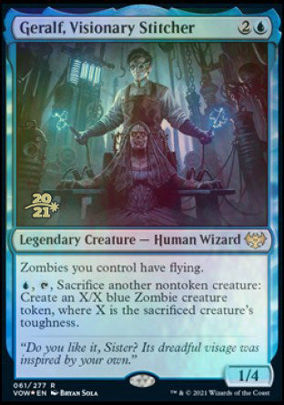 Geralf, Visionary Stitcher [Innistrad: Crimson Vow Prerelease Promos] | Odin's Place