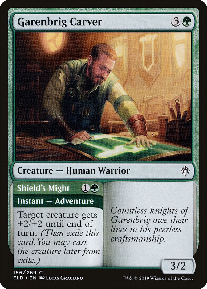 Garenbrig Carver // Shield's Might [Throne of Eldraine] | Odin's Place