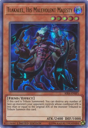 Tlakalel, His Malevolent Majesty [RIRA-ENSP1] Ultra Rare | Odin's Place