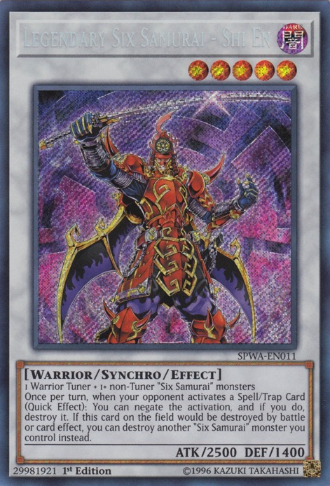 Legendary Six Samurai - Shi En [SPWA-EN011] Secret Rare | Odin's Place