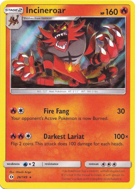 Incineroar (26/149) (Water Web Holo) [Sun & Moon: Base Set] | Odin's Place