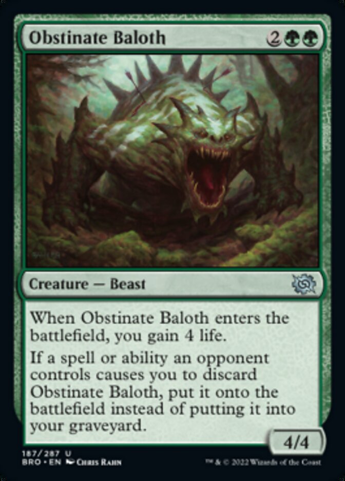 Obstinate Baloth [The Brothers' War] | Odin's Place