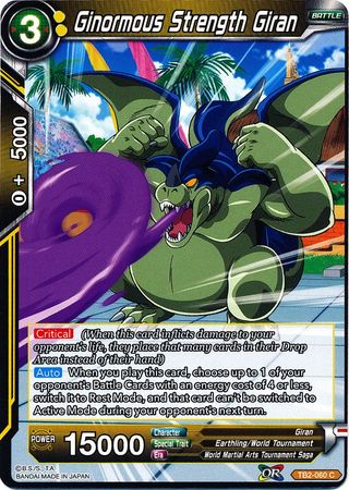 Ginormous Strength Giran (TB2-060) [World Martial Arts Tournament] | Odin's Place
