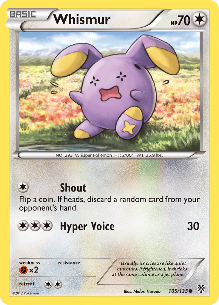 Whismur (105/135) [Black & White: Plasma Storm] | Odin's Place