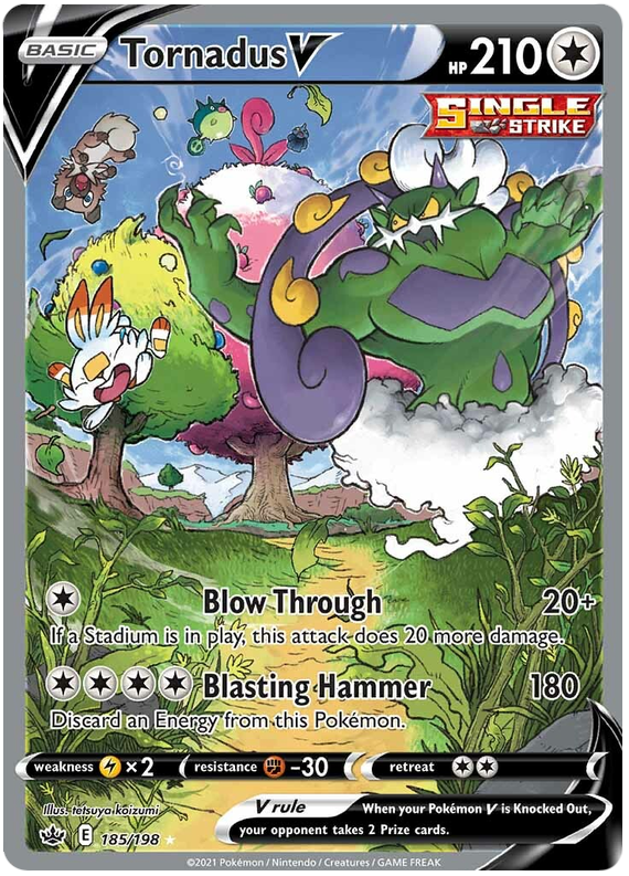 Tornadus V (185/198) [Sword & Shield: Chilling Reign] | Odin's Place