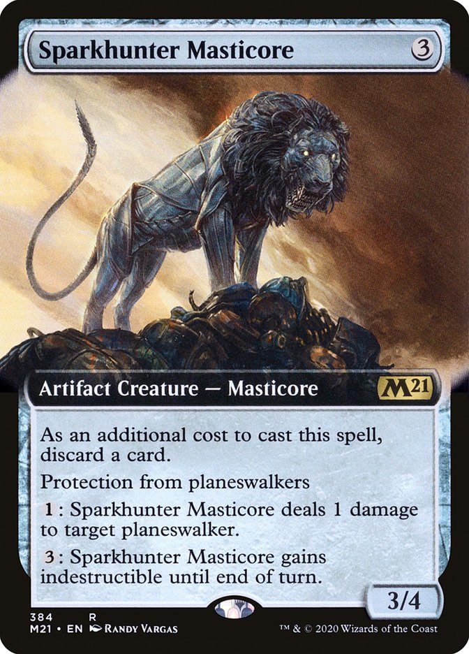 Sparkhunter Masticore (Extended Art) [Core Set 2021] | Odin's Place