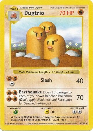Dugtrio (19/102) [Base Set Shadowless Unlimited] | Odin's Place